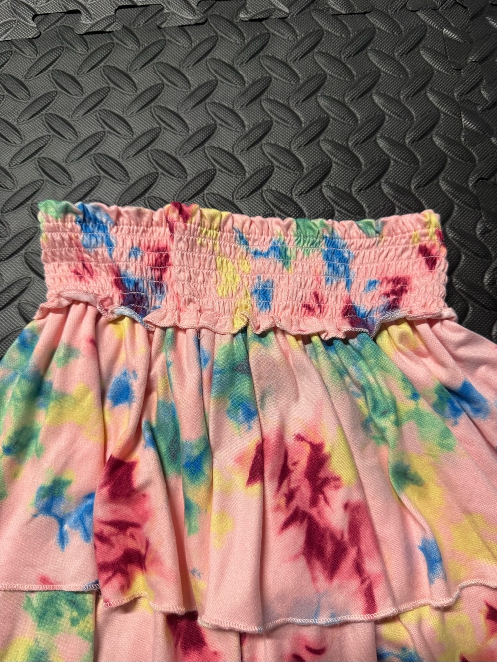 Btween Girls Tie Dye Tiered Ruffle Skirt Pink Multicolor Size 10 - Picture 4 of 8